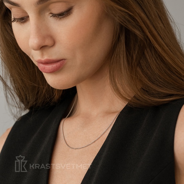 Цепь из платины, плетение «Кобра»